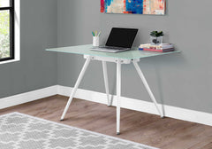 Monarch Computer Desk - 28 x 48" / White/ 8mm Tempered Glass - Office Comfort HQ